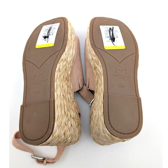 Marc Fisher LTD Nelly Women's Wedge Espadrilles Sandal Pale Blush Size US8.5M - Picture 7 of 8